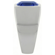 Afbeelding in Gallery-weergave laden, Solitaire herenring 1,50 karaat verzonken set blauwe saffier Asscher Cut