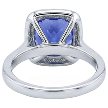 Afbeelding in Gallery-weergave laden, Solitaire met Accent 18 Karaat Tanzaniet met Natuurlijke uit de aarde gewonnen Diamanten Ring Witgoud