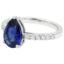 Afbeelding in Gallery-weergave laden, echte round diamant 2.50karaat ring op wit