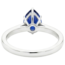 Afbeelding in Gallery-weergave laden, Solitaire met accenten Ring Blue Sapphire 3,50 karaats kanaalinstelling