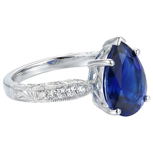 Afbeelding in Gallery-weergave laden, echte round diamant 3.50karaat ring profielweergave