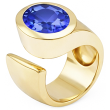 Afbeelding in Gallery-weergave laden, Solitaire ovale tanzaniet 2 karaat ring edelsteen sieraden