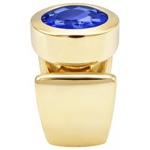 Afbeelding in Gallery-weergave laden, Solitaire ovale tanzaniet 2 karaat ring edelsteen sieraden