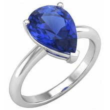 Afbeelding in Gallery-weergave laden, echte pear diamant 3karaat ring zijaanzicht