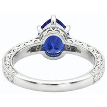Afbeelding in Gallery-weergave laden, echte pear diamant 2karaat ring close-up detail