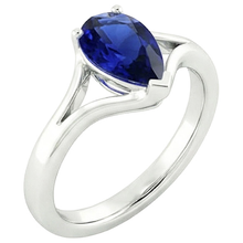Afbeelding in Gallery-weergave laden, echte pear diamant 2.50karaat ring zijaanzicht