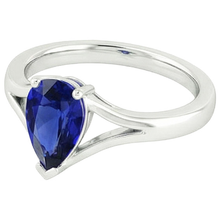 Afbeelding in Gallery-weergave laden, echte pear diamant 2.50karaat ring bovenaanzicht