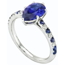 Afbeelding in Gallery-weergave laden, echte round diamant 2.50karaat ring zijaanzicht