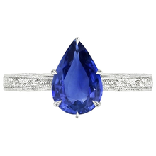 Afbeelding in Gallery-weergave laden, echte pear diamant 2karaat ring profielweergave