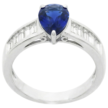 Afbeelding in Gallery-weergave laden, echte pear diamant 3.50karaat ring zijaanzicht
