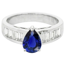 Afbeelding in Gallery-weergave laden, echte pear diamant 3.50karaat ring profielweergave