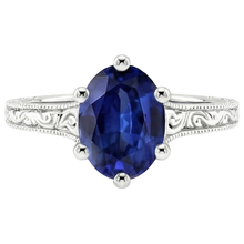 Afbeelding in Gallery-weergave laden, echte oval diamant 2karaat ring bovenaanzicht
