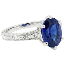 Afbeelding in Gallery-weergave laden, echte oval diamant 2karaat ring profielweergave