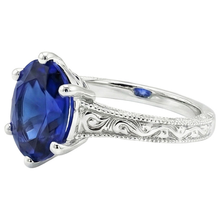 Afbeelding in Gallery-weergave laden, echte oval diamant 2karaat ring op wit
