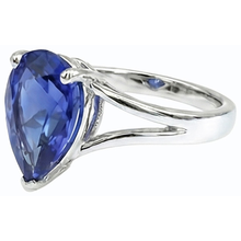 Afbeelding in Gallery-weergave laden, echte pear diamant 3karaat ring bovenaanzicht