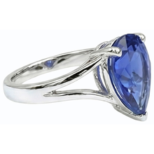 Afbeelding in Gallery-weergave laden, echte pear diamant 3karaat ring profielweergave