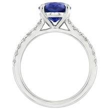 Afbeelding in Gallery-weergave laden, echte round diamant 4.50karaat ring zijaanzicht