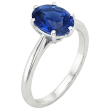 Afbeelding in Gallery-weergave laden, echte oval diamant 2karaat ring close-up detail