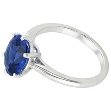 Afbeelding in Gallery-weergave laden, echte oval diamant 2karaat ring bovenaanzicht