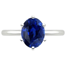 Afbeelding in Gallery-weergave laden, echte oval diamant 2karaat ring profielweergave