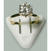 Afbeelding in Gallery-weergave laden, Solitaire 1.50 Karaat Ronde Echt Diamanten Ring Geel Goud 14K