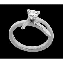 Afbeelding in Gallery-weergave laden, echte round diamant 1karaat ring vooraanzicht