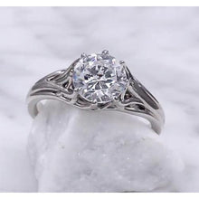 Afbeelding in Gallery-weergave laden, Solitaire Echt Diamanten Ring 2 Karaat Trellis Instelling