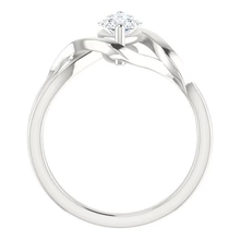 Afbeelding in Gallery-weergave laden, Solitaire Echt Diamanten Ring 2,50 Karaat Gedraaide Gespleten Schacht 14K Witgoud