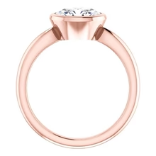 Afbeelding in Gallery-weergave laden, Solitaire Echt Diamanten Ring 4 arKaat Bezel Instelling Rose Gouden Sieraden