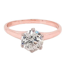Afbeelding in Gallery-weergave laden, Solitaire Echt Diamanten Verlovingsring 2 Karaat Roségoud 14K