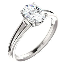 Afbeelding in Gallery-weergave laden, Solitaire Echt Diamanten Verlovingsring 3,50 Karaat 4 Tanden Ovaal Geslepen