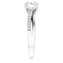 Afbeelding in Gallery-weergave laden, Solitaire Met Accent 2,20 Karaat Echt Diamanten Ring Wit Goud 14K