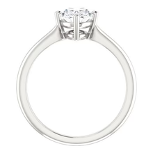 Afbeelding in Gallery-weergave laden, Solitaire Ovale Echt Diamanten Ring 4 Karaat 4 Griffen In Wit Goud 14K