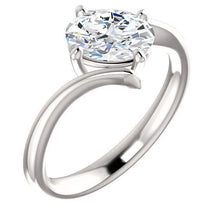 Afbeelding in Gallery-weergave laden, Solitaire Ovale Echt Diamanten Verlovingsring 1,25 Karaat