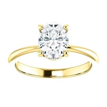 Afbeelding in Gallery-weergave laden, Solitaire Ovale Echt Diamanten Verlovingsring 3,50 Karaat
