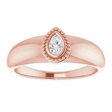 Afbeelding in Gallery-weergave laden, echte pear diamant 1karaat watch vooraanzicht