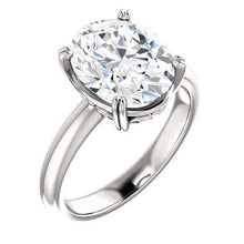 Afbeelding in Gallery-weergave laden, Solitaire Ring 4 Karaats Echt Diamant Dubbele Klauw Prong Setting Sieraden