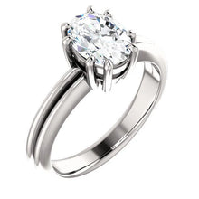 Afbeelding in Gallery-weergave laden, Solitaire Ring Ovaal Geslepen 5 Karaat Echt Diamant Split Shank Prong Setting Sieraden Nieuw
