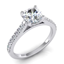 Afbeelding in Gallery-weergave laden, Solitaire Ring van 1,50 Karaat Echt Diamant Met Accenten