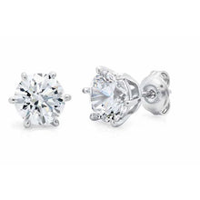 Afbeelding in Gallery-weergave laden, Solitaire Ronde Echt Diamanten Oorknopjes 3 Karaat Witgoud