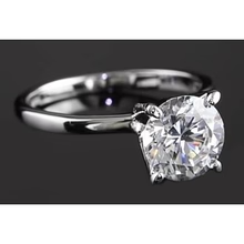 Afbeelding in Gallery-weergave laden, Solitaire Ronde Echt Diamanten Ring 2 Karaat