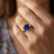 Afbeelding in Gallery-weergave laden, echte diamant 3karaat ring met diamantaccenten