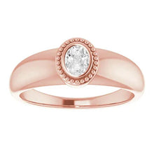 Afbeelding in Gallery-weergave laden, Solitaire Trouwring Ovale Oude Geslepen Echt Diamanten Ring Set 1,50 Karaat