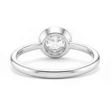Afbeelding in Gallery-weergave laden, Solitaire Ring Bezel Set Ronde Oude Mijnwerker Echt Diamant 1 Karaat Witgoud
