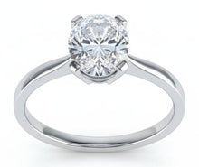 Afbeelding in Gallery-weergave laden, Solitaire Ovale 2.50 Karaat Natuurlijke uit de aarde gewonnen Diamanten Verlovingsring 14K Witgoud
