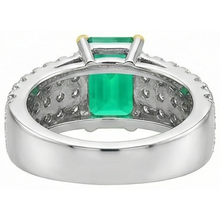 Afbeelding in Gallery-weergave laden, Colombiaanse Smaragd Edelsteen Ring – achteraanzicht