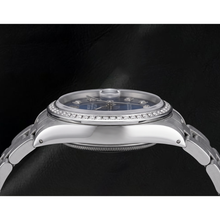 Afbeelding in Gallery-weergave laden, Sprankelende blauwe Natuurlijke echte diamant ( niet in het laboratorium gekweekt )en wijzerplaat rand Datumjust Rolex herenhorloge Roestvrij staal SNELLE INSTELLING