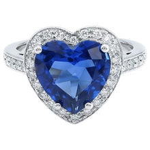 Afbeelding in Gallery-weergave laden, Sri Lanka Blauwe Saffier uit de aarde gewonnen Diamanten Ring Witgoud 4.5 Ct