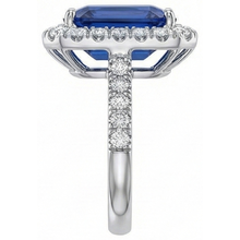 Afbeelding in Gallery-weergave laden, Sri Lanka Saffier Diamanten 4.30 Karaat Trouwring 14K Goud Wit