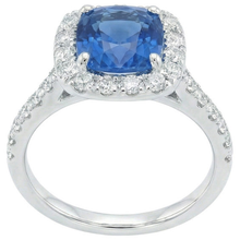 Afbeelding in Gallery-weergave laden, Sri Lanka Saffier Diamanten Ring Goud Wit 14K 3.35 Karaat
